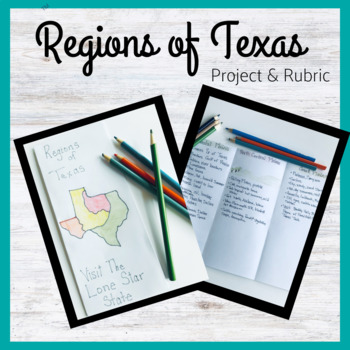 Preview of Regions of Texas Brochure Research Project 4th & 7th  Low Prep