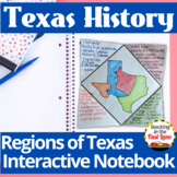 Regions of Texas Interactive Notebook - Texas History - 4t