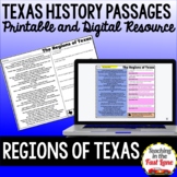 Regions of Texas - TX History Reading Comprehension Passag