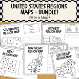 Regions of The United States (U.S.) BUNDLE - Fill in Maps