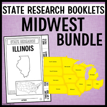 Preview of Regions of United States Midwest Research Report Bundle
