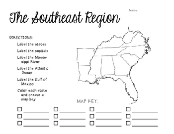Regions of the US Mapping Activity- Bundle! by Meaghan Schiller | TpT
