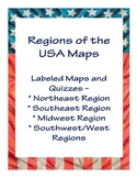 Regions of the U.S. Maps - Labeled Maps and Blank Map Quizzes
