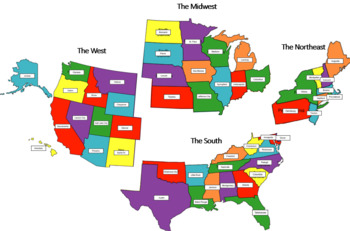 Preview of Regions of the USA Geography Activities (Preschool and Special Education)