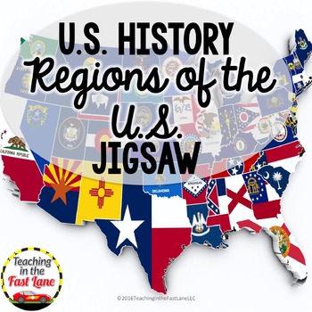 Preview of Regions of the United States Jigsaw Activity - US History