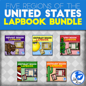 Preview of Regions of the United States Lapbook or Interactive Notebook Bundle