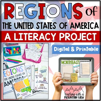 Preview of Regions of the United States Literacy Reading Activities