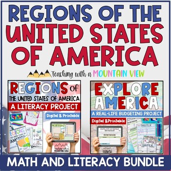 Preview of Regions of the United States | Math and Literacy
