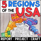 Regions of the United States - Research and Project for the 5 Regions of the USA