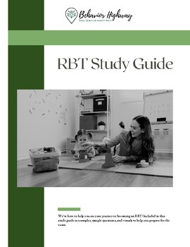 Preview of Registered Behavior Technician (RBT) Study Guide with Practice Questions