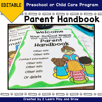 Preview of Parent Handbook for Preschool or Child Care