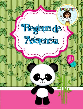 Registro de Asistencia, Registro de Notas y Pendientes - Panda (Spanish  Panda)