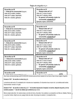 Preview of Regla de ortografía palabras con m y n
