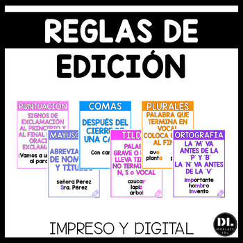 Preview of Reglas de Escritura Edición | Spanish Grammar Rules