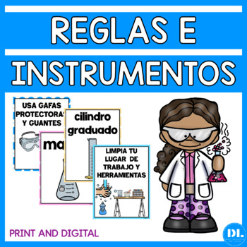 Preview of Reglas de Laboratorio e Instrumentos | Science Lab Rules and Tools Spanish
