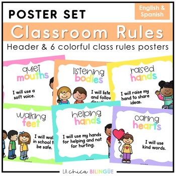 Preview of Classroom Rules | English & Spanish