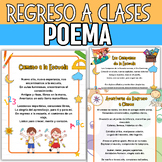 regreso a la escuela :  POESÍA | first day of school spanish Poem