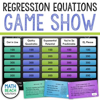 Preview of Regression Game Show Activity
