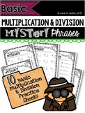 Basic Multiplication & Division Math Mystery Phrases