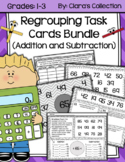 Regrouping Task Cards Bundle (Addition and Subtraction)