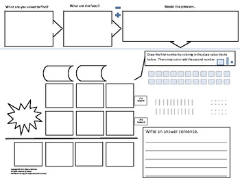 Preview of Regrouping Word Problem Board for 2/3 Digit Addition and Subtraction Problems