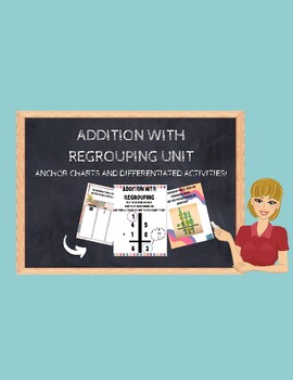 Preview of Regrouping with Addition Anchor Charts and Differentiated Activities!