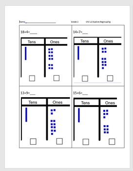 Preview of Regrouping with a 2 Digit Number and 1 Digit number