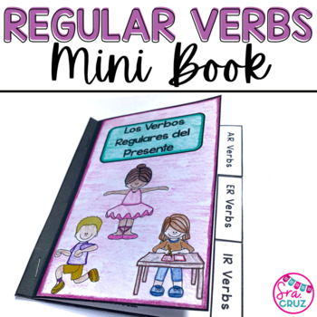 Preview of Regular Present Tense Verbs AR ER and IR Verbs in Spanish Conjugation Mini Book