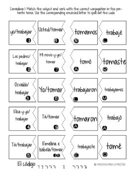 Preterite Tense Regular and Irregular Verbs Spanish Escape Room