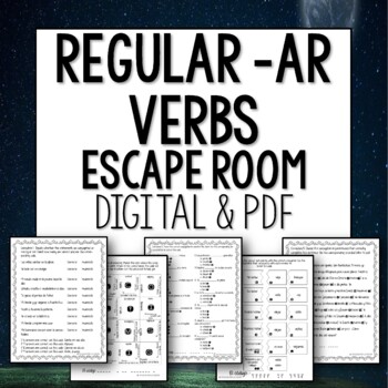 Preview of Regular AR Verbs Spanish Present Tense Escape Room