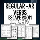 Regular AR Verbs Spanish Present Tense Escape Room