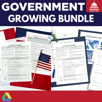 Preview of Government Bundle -  Government Curriculum - Civics- government course