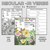 Regular -IR Verb Color by Number Spanish Grammar Review