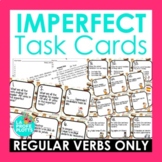 Regular Imperfect Tense Verbs Spanish Task Cards