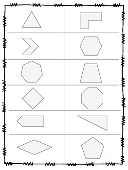 Regular & Irregular Polygon Sort by England Designs | TpT