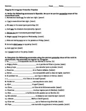 Regular & Irregular Preterite Practice Worksheet