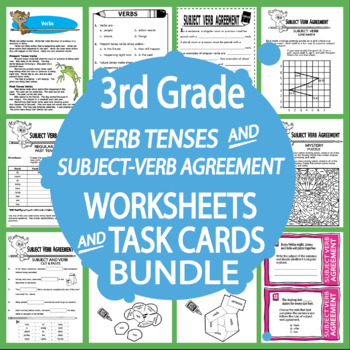 Preview of Regular & Irregular Verb Tense Activities–3rd Grade Past, Present, Future Verbs