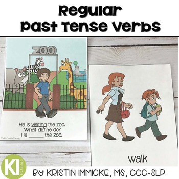 Preview of Regular Past Tense Verb Flashcards and Activities