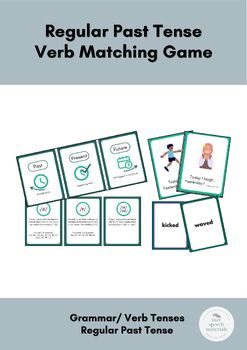 Preview of Regular Past Tense Verbs - Matching Game