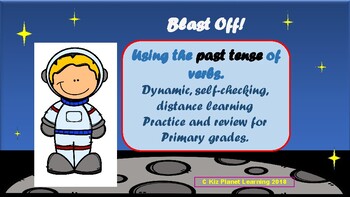Preview of Regular Past Tense Verbs: Primary Digital self-checking lesson and practice