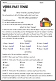 Regular Past Tense Verbs -ed - Independent Learning