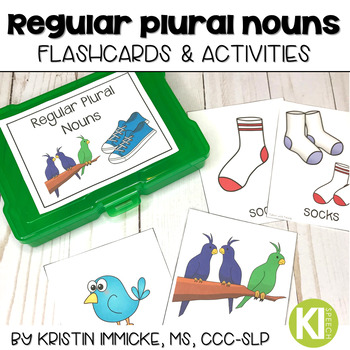 Preview of Regular Plural Noun Flashcards and Activities
