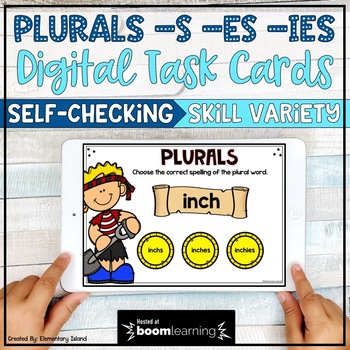 Preview of Regular Plural Nouns Digital BOOM Cards | ELA Regular Plural Nouns Activities