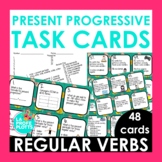Regular Present Progressive Verbs Spanish Task Cards