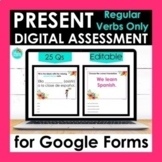 Regular Present Tense Verbs Google Forms Assessment | Editable
