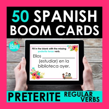 Preview of Regular Preterite Verbs BOOM CARDS | Digital Task Cards