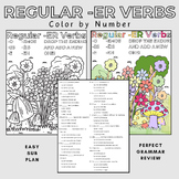 Regular Spanish -ER Verbs Color by Number Conjugation Practice