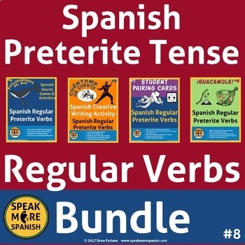 Preview of Regular Spanish Preterite Tense activities and games for el Pretérito Regular