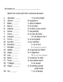 Regular Verbs w/ Extensions - Spanish by Señorita Feliz | TpT