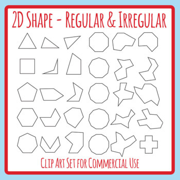 Regular and Irregular 2d Shapes - Geometry / Math Outlines / Templates ...